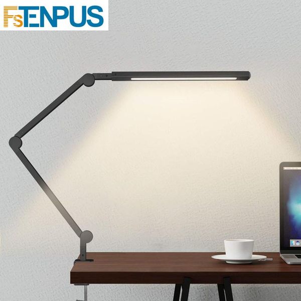 

table lamps artpad stepless dimmable led lamp studying room office adjustable color tempatures black clip-on touch control 9w