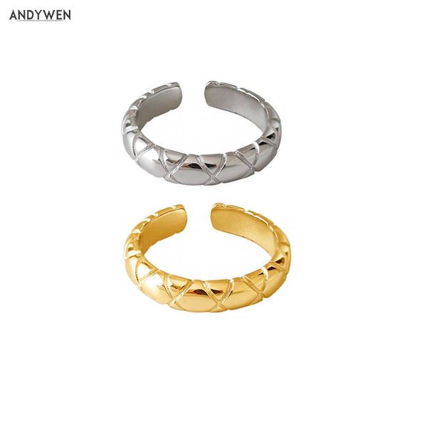 

andywen 925 sterling silver snake body gold resizable rings luxury adjustable slim women fine luxury jewelry 210608