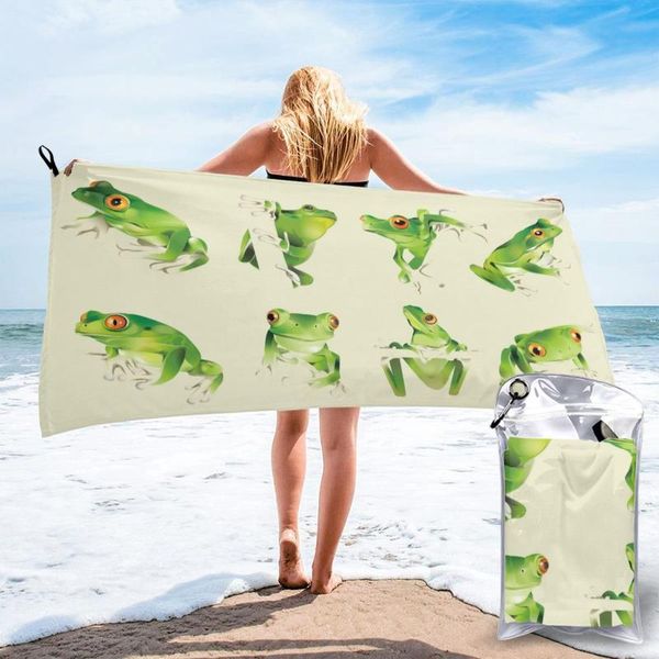 

towel quick drying pocket frog portable water absorbent no pilling sports bath