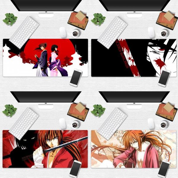 

mouse pads & wrist rests rurouni kenshin anime natural rubber gaming mousepad desk table protect game office work mat pad non-slip lapcu