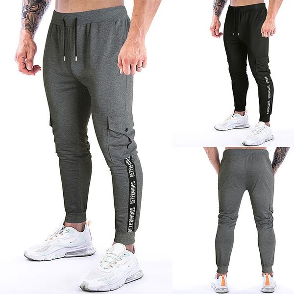 

running pants men's fashion elastic high waist casual patchwork joggers fitness sport trousers skinny drawstring sweatpants#g4, Black;blue