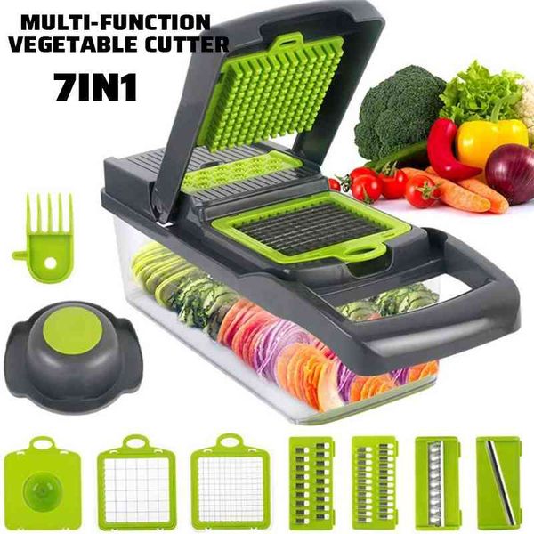 Fruta vegetal Slicer Greater Cortador Descascador Multifuncional Batata Ralador Cesta Cozinha Ferramenta Ferramenta Slicer Granador Cortador Descascador 210330