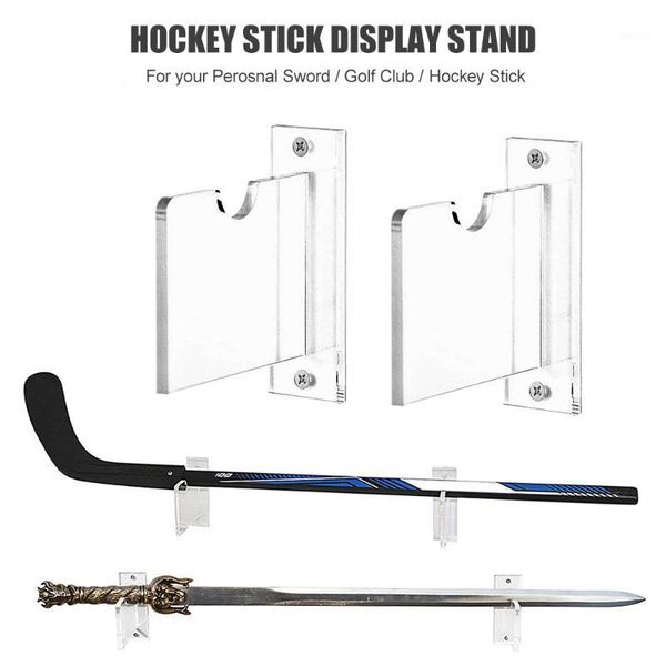 

hockey stick display stand acrylic wall mount clear ice supports bracket holder horizontal hanger for home complete set of clubs1