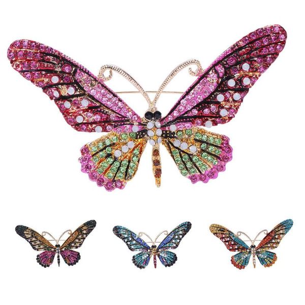 

chopsticks butterfly brooch mix color rhinestone brooches for women lady fashion jewelry boutonniere