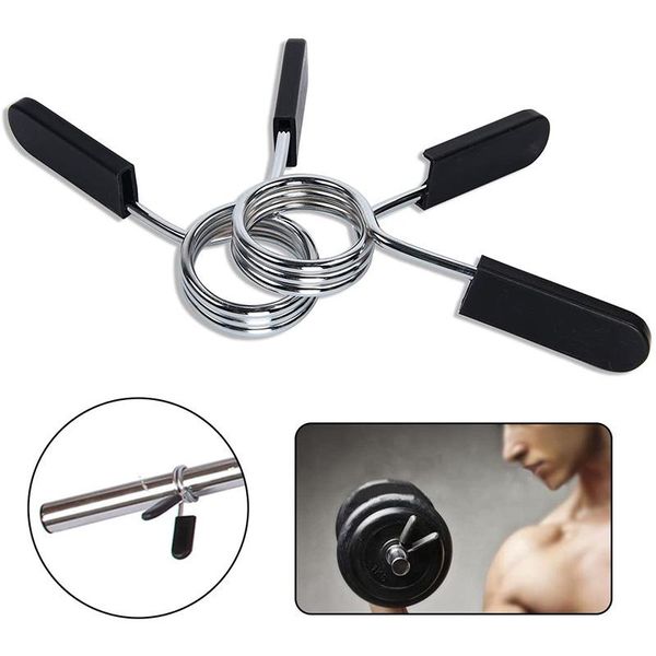 

2pcs spring clips clamps collars for barbell dumbbell weight bar with rubber grip 25mm 28mm 30mm accessories