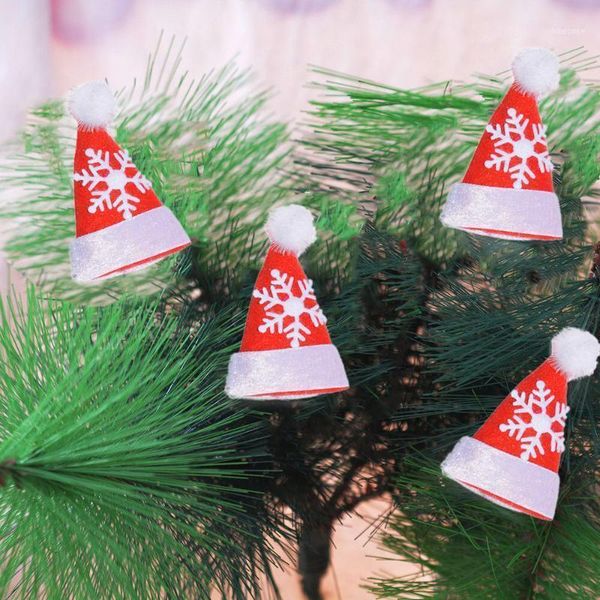 

christmas decorations kerst muts non-woven fabrics 10pc decoration santa felt piece tree pendant clothing patch #371