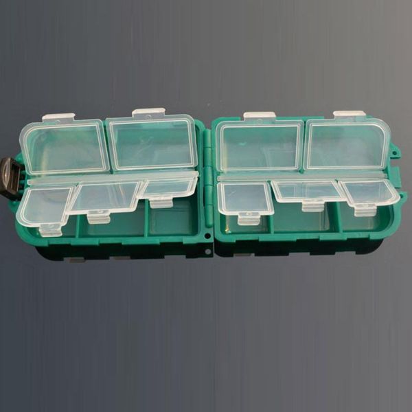 

compartments mini fishing tackle box fish lures hooks baits plastic storage holder hook small mar4 accessories