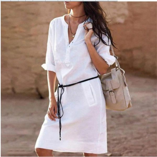 

casual dresses autumn s-5xl plus size woman long shirt dress wd003, Black;gray