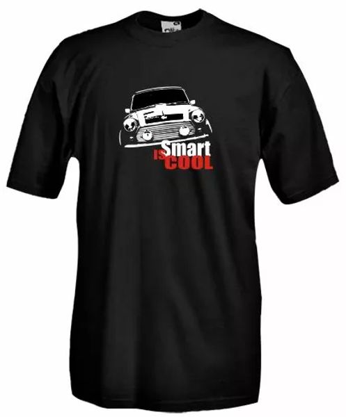 

sc33 mesh cool smart is cool, mini vintage cars 100% cotton tee man, White;black