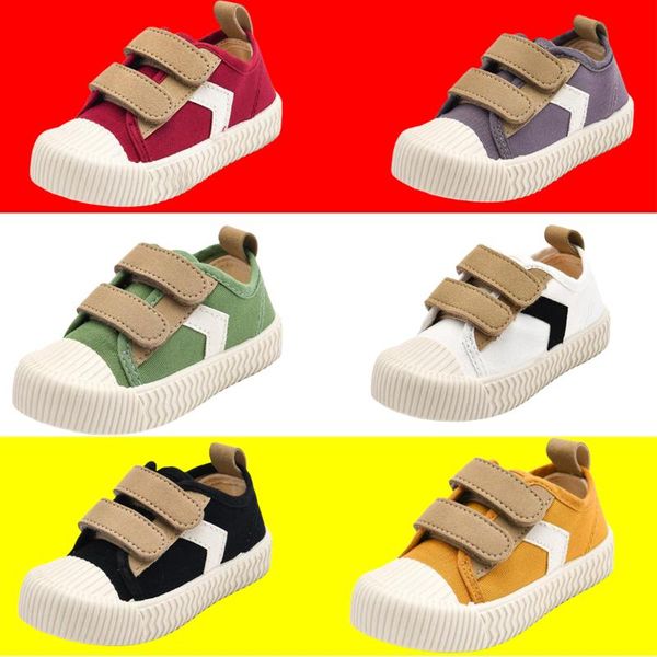 

canvas shoes kids girls boys sneakers little girl non-slip solid color fashionable casual, Black;red