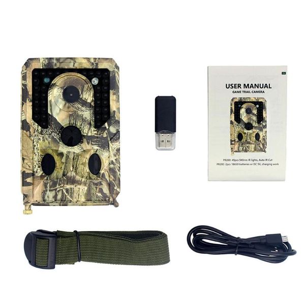 

trail camera ip66 waterproof 12mp 1080p game scouting cam wild animals monitoring night vision multiplefunctions hunting cameras