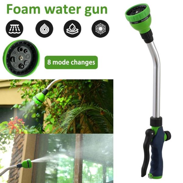 

watering equipments 8 in 1 garden long pole water gun adjustable eight kinds shower mode spray irrigation tool satisfy of plant,car wash