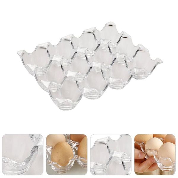

storage bottles & jars 1pc practical acrylic box 12 grid design egg (transparent)