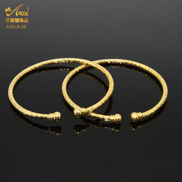 

aiind luxury brand women bracelet dubai 24k gold bracelets indian bangles for women dubai fashion charm wedding jewelry q0717, Black
