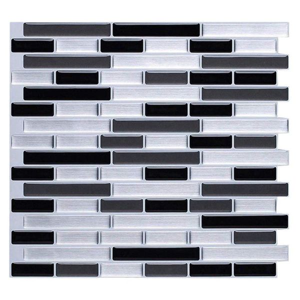 

wall stickers 3d brick wallpaper tile for kitchen bathroom backsplash anti-tile home decor 28x23.5cm