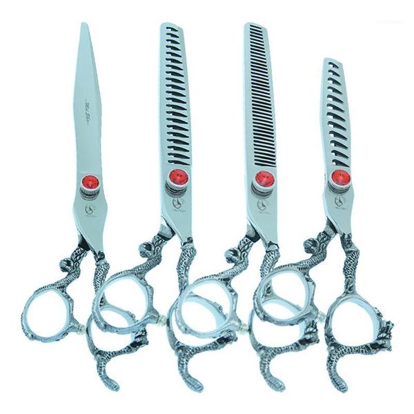 

6" 7" 8.0" professional dog cutting scissors japan 9cr steel pets grooming shears animals hair trimmers dogs accessories b006