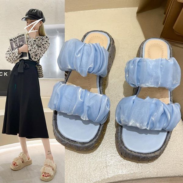 

slippers 2021 summer fashion temperament women's casual gentle beach shoes, Black