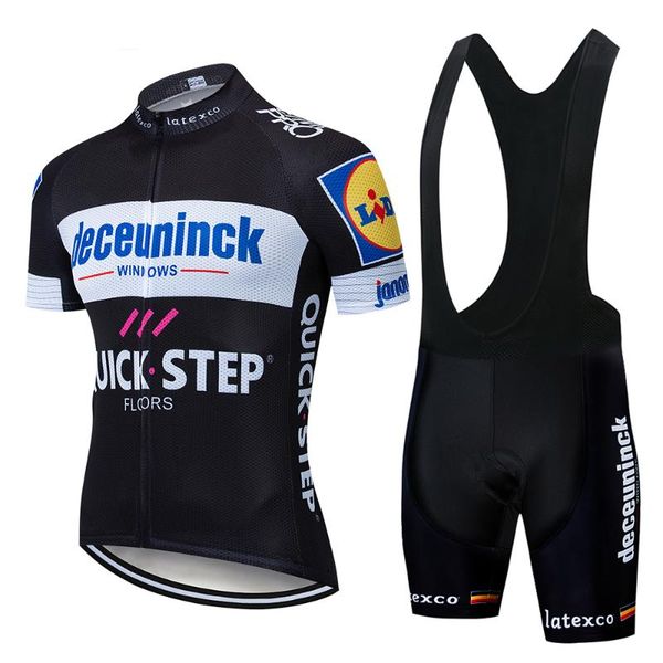 

pro team quick step cycling jersey 9d pad bib set bike clothing ropa ciclism bicycle wear clothes men short maillot culotte racing sets, Black;blue