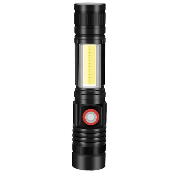 

portable zoomable lighting modes usb waterproof camping night torch lantern spot lamp flashlights torches