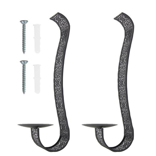 

candle holders 2pcs black bathrooms s shaped wall holder easy installation room decoration apartments hanging dining areas bedrooms gift