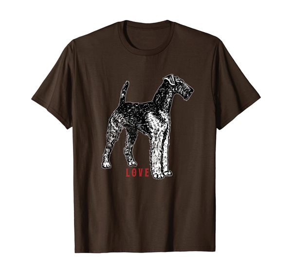 

Airedale Love Great Vintage Graphic Design T-Shirt, Mainly pictures