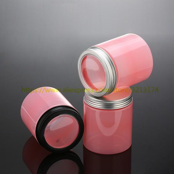 

storage bottles & jars 250ml pink cream jar cosmetic packaging 250g pet plastic container. for hair membrane or food