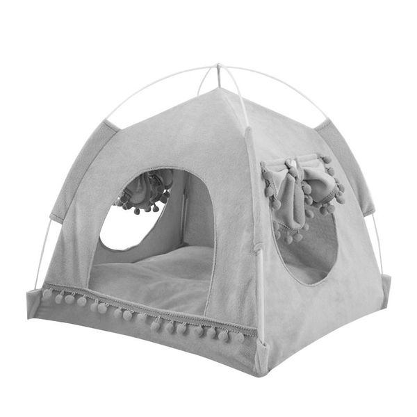 

cat beds & furniture bed pets tent with breathable window detachable washable folding indoor outdoor kitten portable mat s m l xl