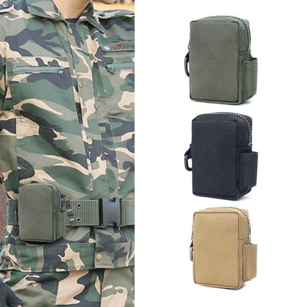

stuff sacks outdoor multi-function square wallet purses waterproof sports zipper card key holder change coins pocket sack