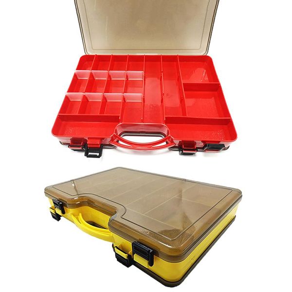 

pcs fishing tackle boxes large space double multi-function lure box accessories