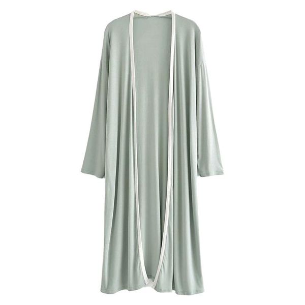 

women's knits & tees onebling western style 2021 summer women small fresh and sweet foreign loose knitted stretch cardigan long coat, White