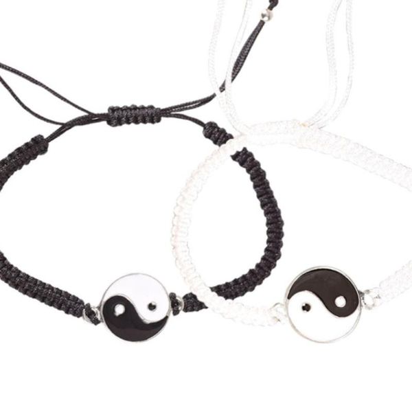 

charm bracelets 2021 couple bracelet chinese style retro tai chi alloy accessories hand woven friend friendship jewelry, Golden;silver