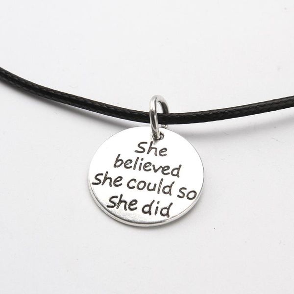 

pendant necklaces fashion personality and creativity handcuffs hand buckle shape clavicle chain necklace with leather cord om, Silver