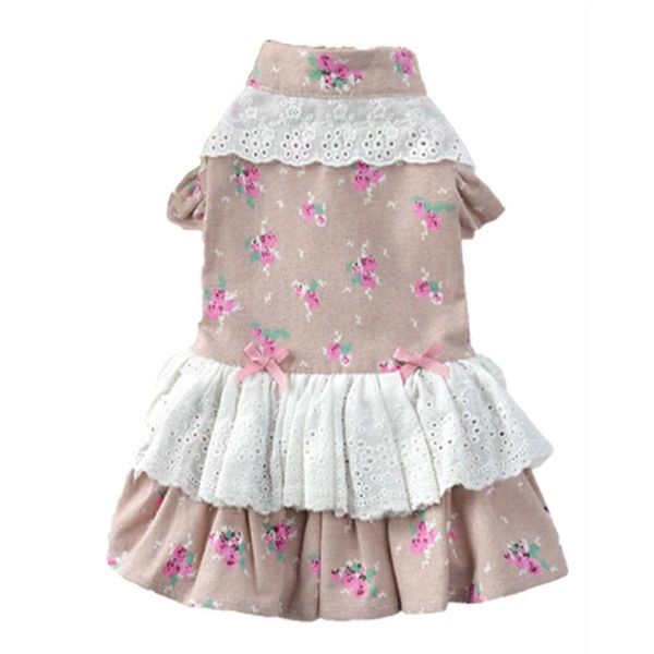 

pet skirt, princess flower field rose dog cat lace skirt dress suitable for puppies, medium dogs, cats clothe costumes
