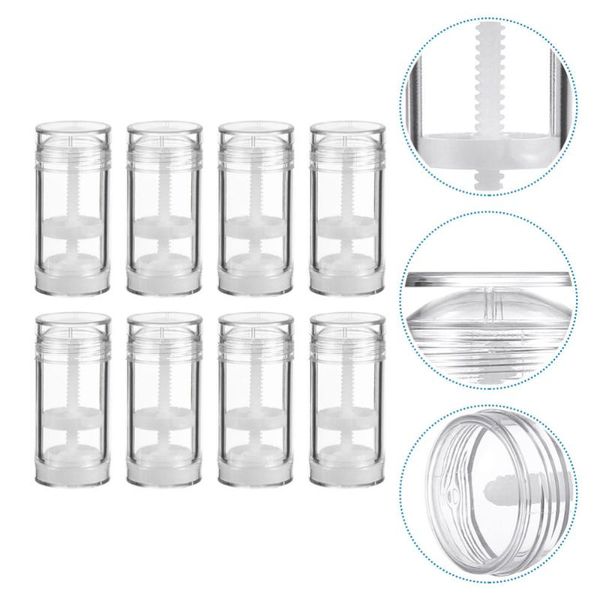 

storage bottles & jars 8pcs 30ml empty reusable deodorant clear twist-up tube container