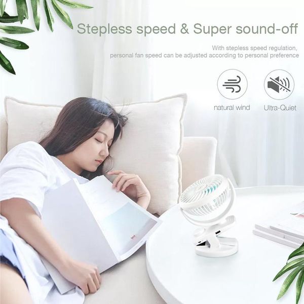 

electric fans stroller fan clip on desk 4400mah rechargeable battery operated usb portable personal for baby stroller,office,home,trav