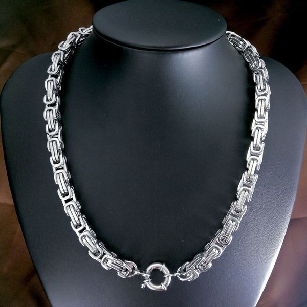 

mens necklace 316l stainless steel silver tone n444 width 8mm chain width