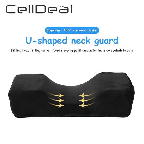 

pillow grafted eyelash extension neck support soft memory foam u shape lash makeup salon with pocket