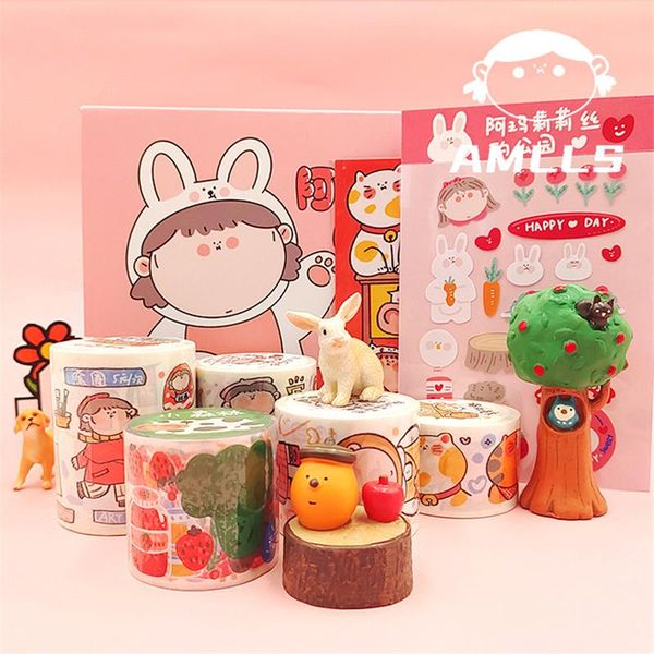 

gift wrap hapyy girl daily life animal specail oil washi tapes journal masking tape adhesive diy scrapbooking sticker