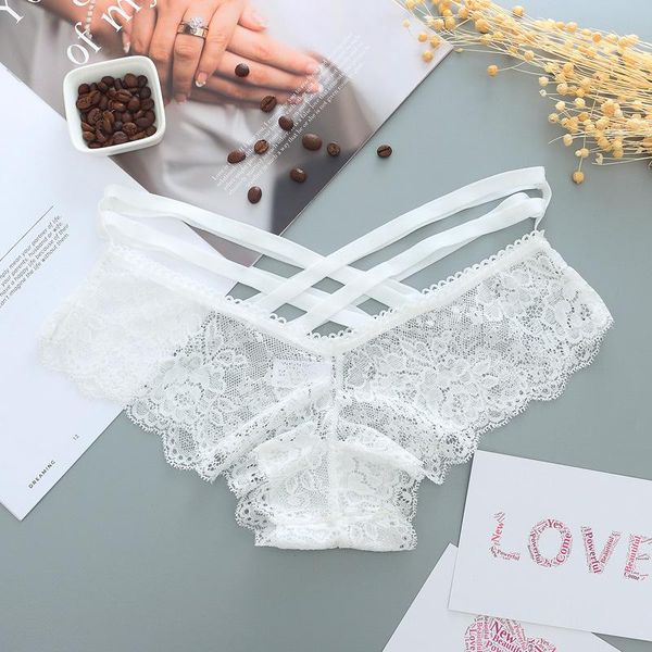 

women's panties women lace low-rise solid briefs female pant ladies cross strap lingerie g string thong leggings, Black;pink