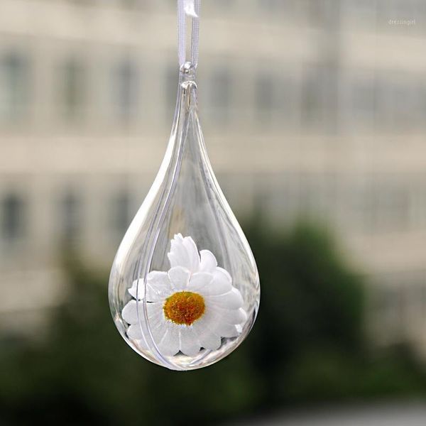 

christmas decorations 12/24 plastic high transparent ball water drop shape middle opening and closing can hang decorative hanging ba