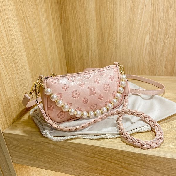 

luxury handbags french niche advanced sense 2021 new fashion one shoulder messenger women's summer versatile pearl chain underarm bag y