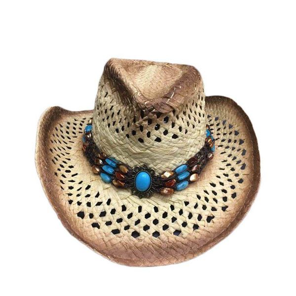 

stingy brim hats men's rafi straw hat beach sunsreen cowboy big along picture color, Blue;gray