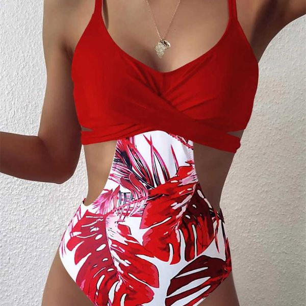 

swimwear women one piece quick drying women's open back high elasticity one-piece swimsuit red monokini, White;black