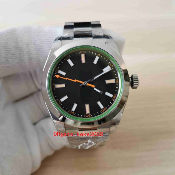 

bp maker watches 2813 movement 40mm 116400 116400gv-72400 sapphire 316l steel black dial blue luminescent mechanical automatic mens watch wr, Slivery;brown