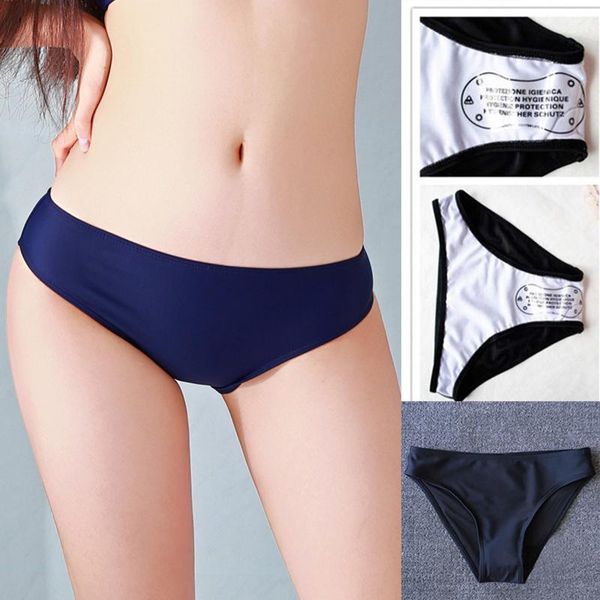 

two-piece suits menstrual leakproof bikini bottom mid waisted swim bottoms for teens women separate pleated swimsuit tankini trunks 202