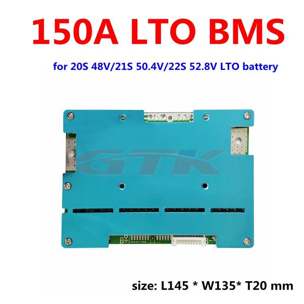 20S 21S 22S 150A LTO BMS batteria al litio titanato scheda di protezione PCM con funzione di bilanciamento per batteria LTO 48V 50.4V 52.8V