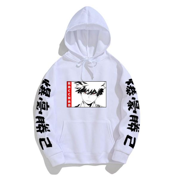 

men's hoodies & sweatshirts my hero academia katsuki bakugo sweatshirt clothes men women moleton, Black
