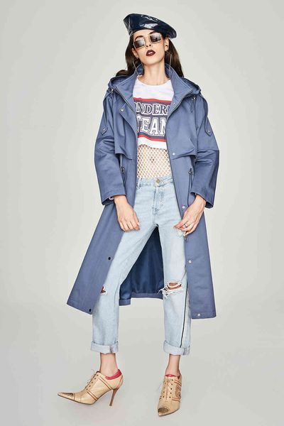 

women's fur & faux hooded windbreaker female long autumn spring and casual chic coat zvba, Black