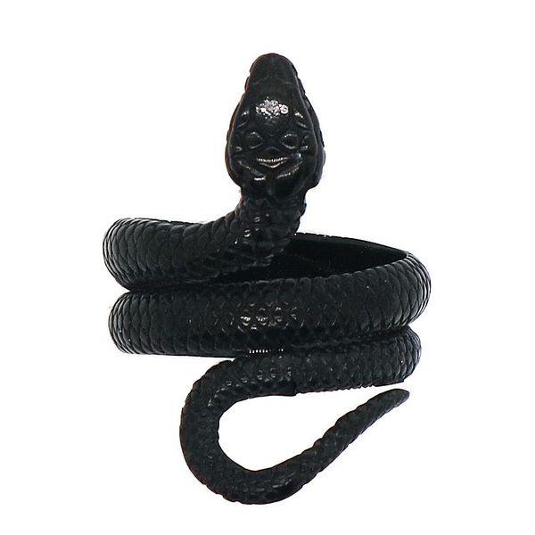 

cluster rings 316l stainless steel black snake classic ring est, Golden;silver
