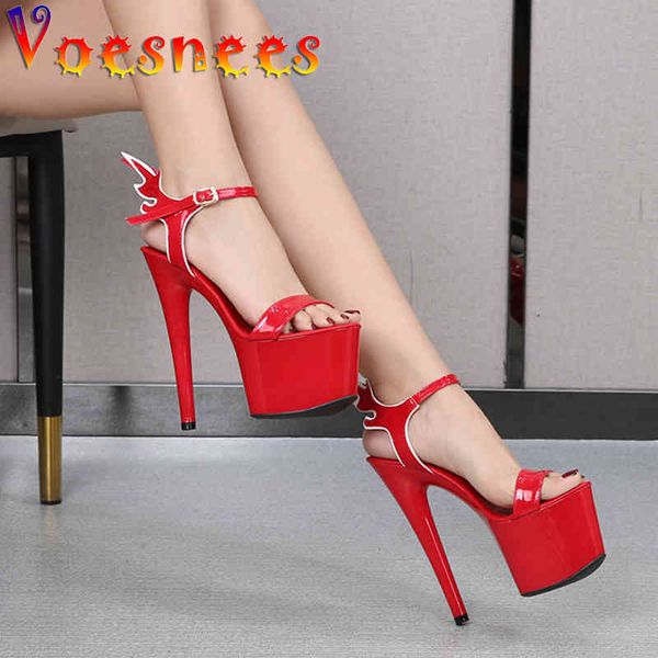 

sandals stripper heels women female model t station catwalk vogue high heel shoes 2021 flame modeling wing dancing shoe dtm2, Black